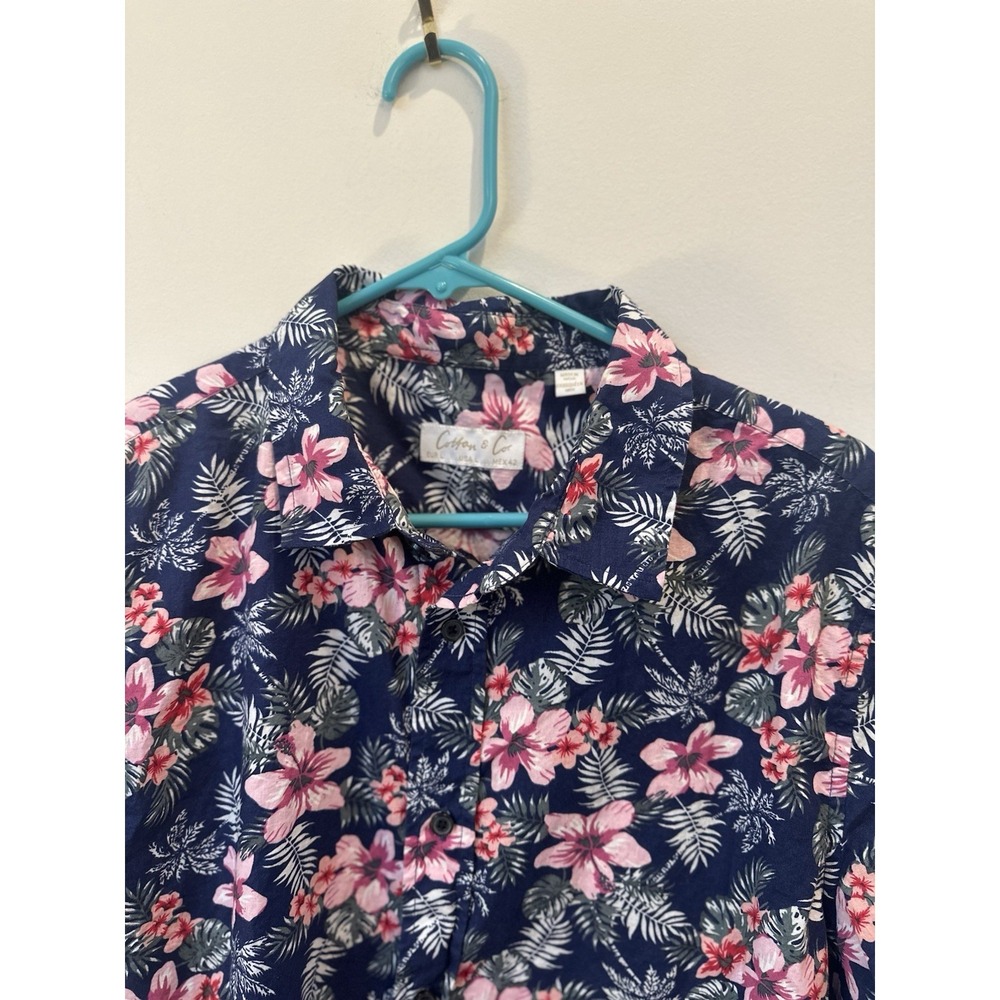 Men Cotton & Co Hawaiian Luau Floral Large Shirt - Picture 2 of 3